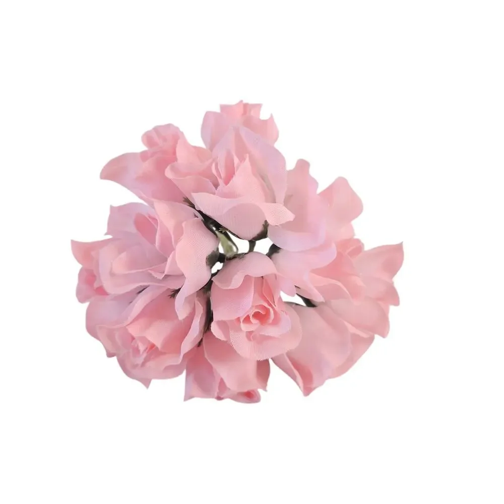 24 Pink Mauve Silk Rose Picks 1 in Artificial Flowers Wedding Craft Floral Decor
